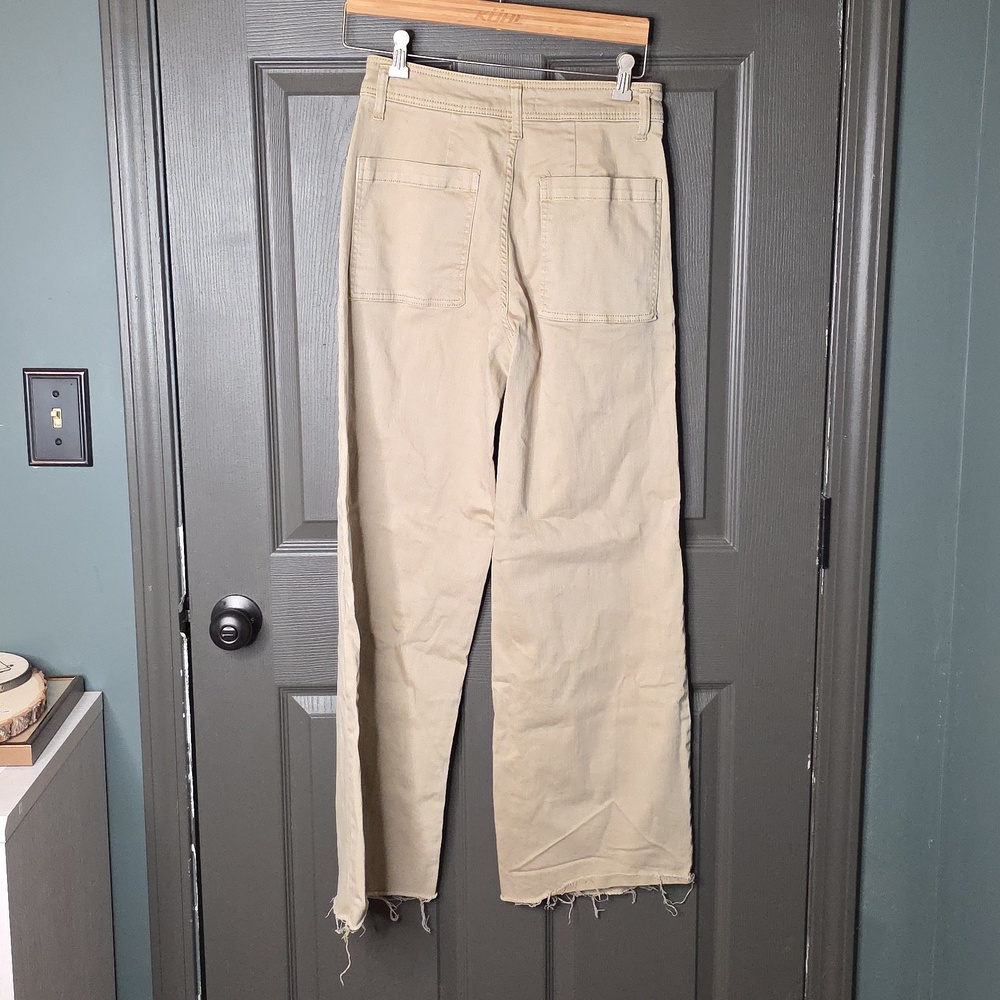 OAT New York Neutral Wide-Leg Pants - Oatmeal Beige Sz 6 /28 - Picture 4 of 6